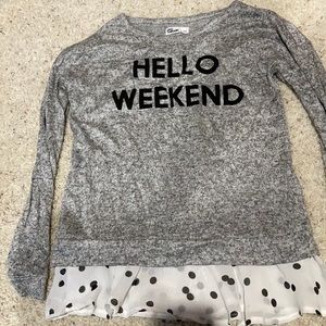 Long sleeve shirt with polka dot fleas